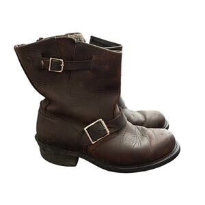 Frye 77001 Engineer Biker Leather Harness Boots Size 7 Made in USA